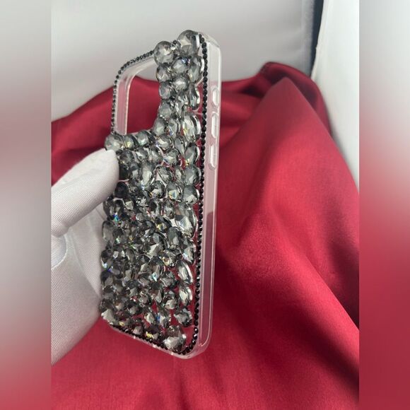 Glamorous Black Crystal Case for iPhone 16 Pro Max - Picture 6 of 7
